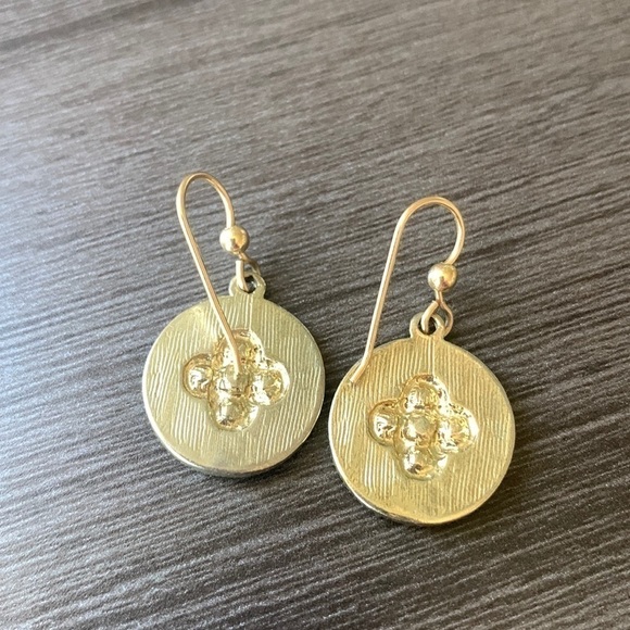 Black Enamel and Crystal‎ Earrings - Picture 8 of 8